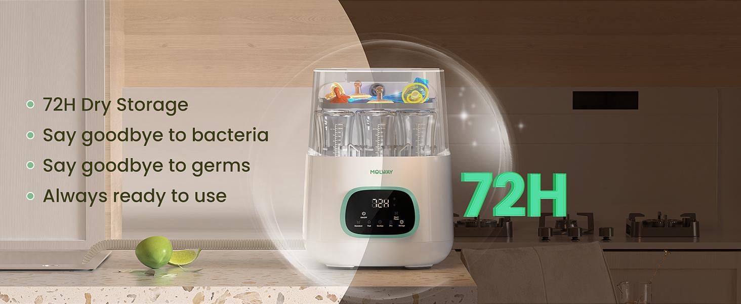 Baby Bottle Washer,Sterilizer And Dryer,Effortless All-in-One Cleaning Machine,Large Capacity for Bottles,Pump Parts & Baby Essentials, Free Your Hands And Save Time