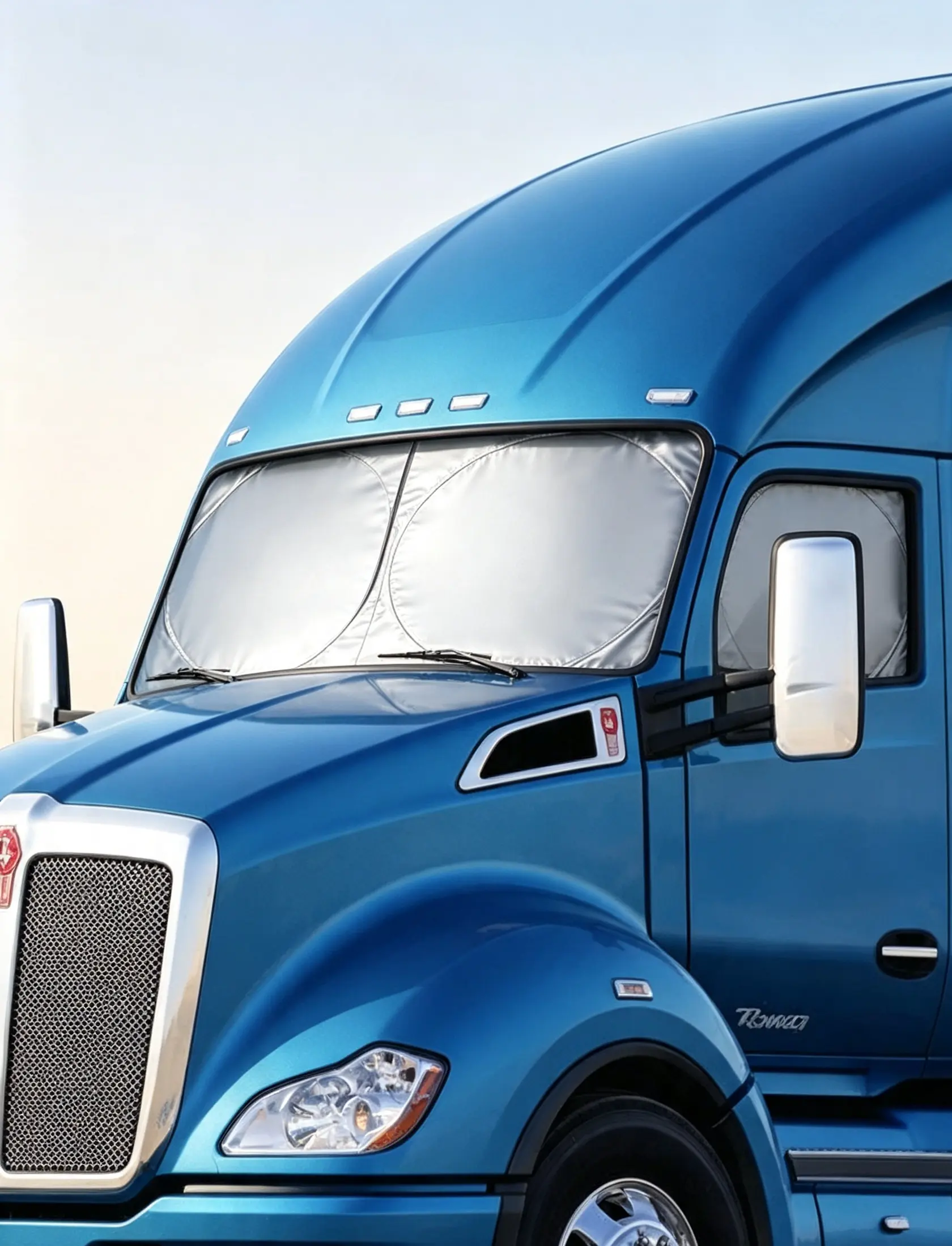 Semi Truck Sun Shade for Windshield and Side Windows - Large Reflective Sunshade Full Coverage for Commercial Truck RV Big Rig Foldable UV Protection ray mosquito shield uvb sun umbrella summer driving car windshieldcover interior reduces heat