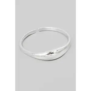 Thin Signet Open Band Ring (Silver)