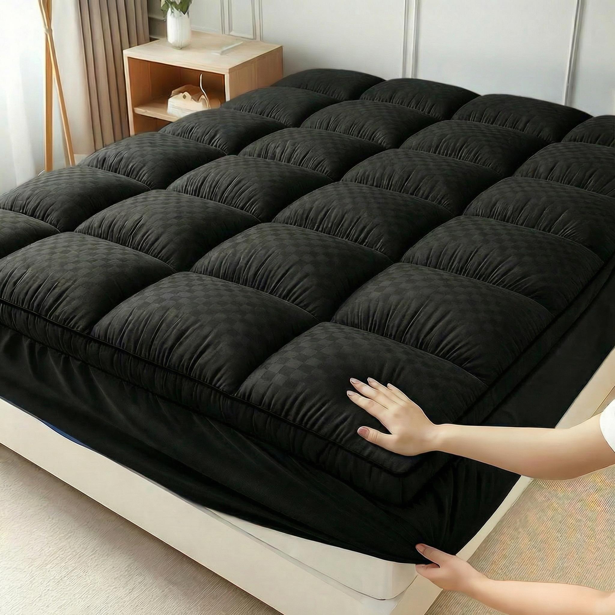 Extra Thick Mattress topper  8-21 Inch Deep Pockets Soft on Skin, Breathable Polyester Machine Washable and Comfortable Cooling Mattress Pad top