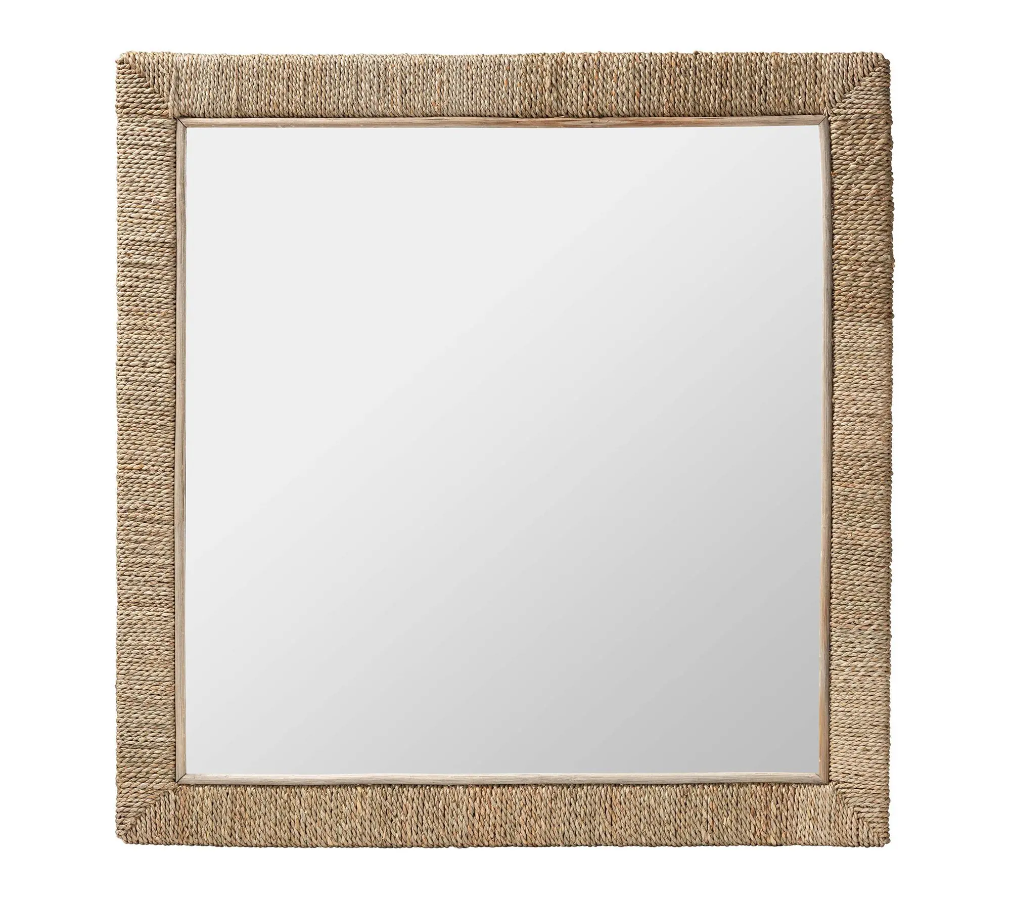 bali & pari Geralyn Natural Seagrass Square Wall Mirror bali & pari Geralyn Natural Seagrass Square Wall Mirror