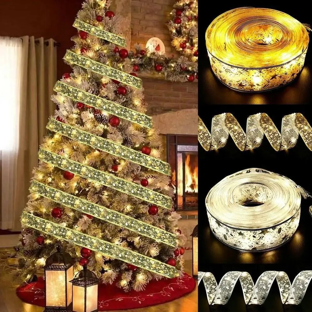 Premium Christmas Ribbon with Metallic Edge & Spiral Design – Effortless Elegance for All Your Holiday Crafts.