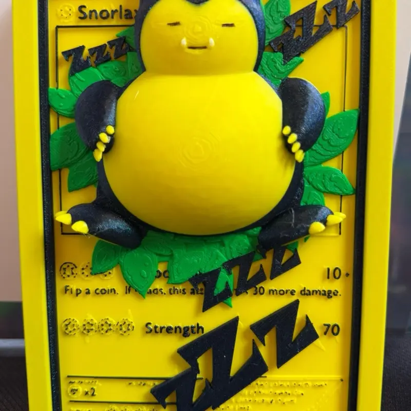 Snorlax Thick Jumbo 3d Art Card