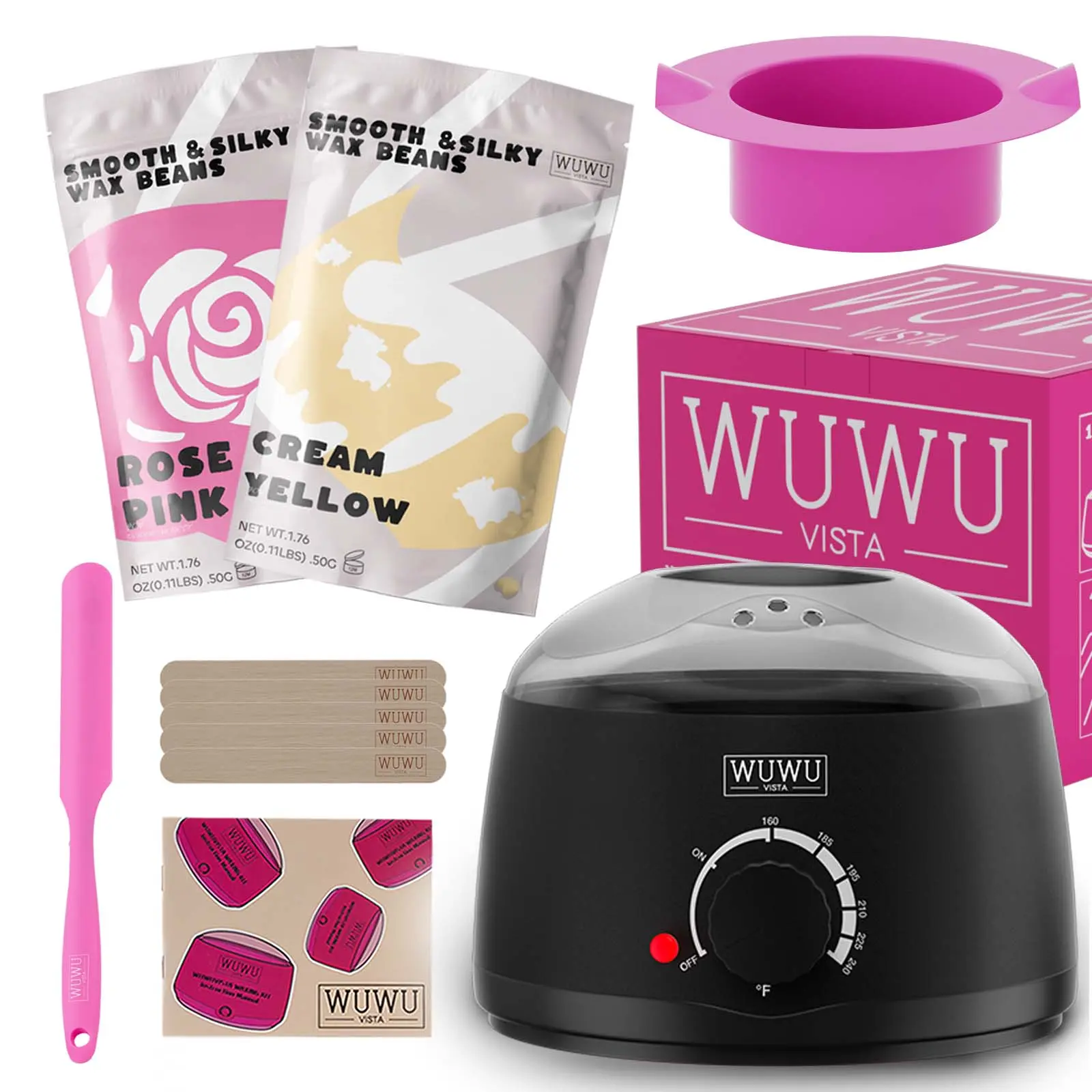 Unisex Professional Waxing Kit, 1 Set / 2 Sets Waxing Warming Pot & Tool Accessories for Full Body All Skin Types Home Use