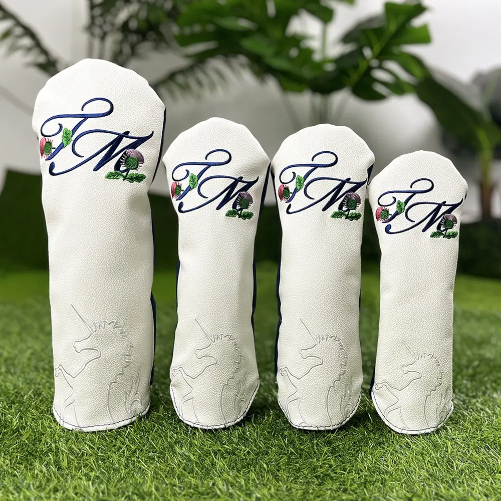 Golf Club Cover with Minimalist Floral Design, Exquisite Golf Accessories, Perfect Birthday and Holiday Gift for Golf Enthusiasts, Golf Gift Accessory