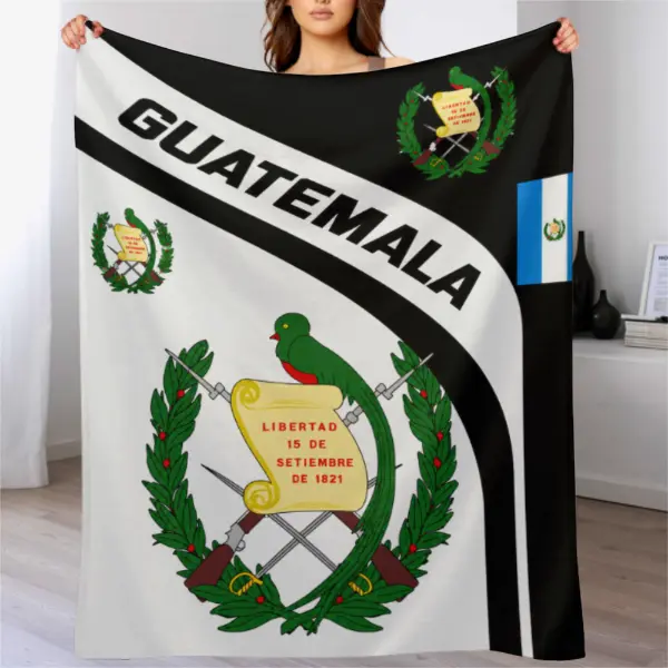 Guatemala Flag Blanket - Guatemala Pride Blanket - Cobija de Guatemala, Guatemalan Heritage Throw Blanket, Soft Fleece Blanket Gift for Men Women, Latino Home Decor