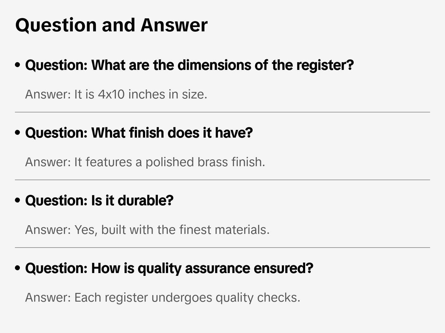 Decor Grates PL410-BLK Floor Register, 4x10, Black Plastic