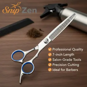 SNIPZEN Professional Hair Thinning Shears, 7-Inch Durable Stainless Steel Texturizing Scissors with Ergonomic Handle for Smooth Cuts - Haircare Tool for Salons & Barbers