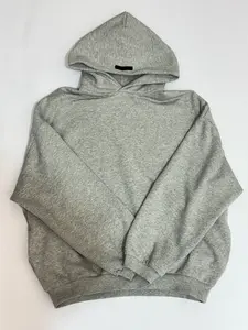 2024 Light Heather Grey Oversized Pullover Hoodie - Athletic Casual Long Sleeve Outfit Hoodie Warm & Comfortable for Casual Wear & Street Style Unisex Style