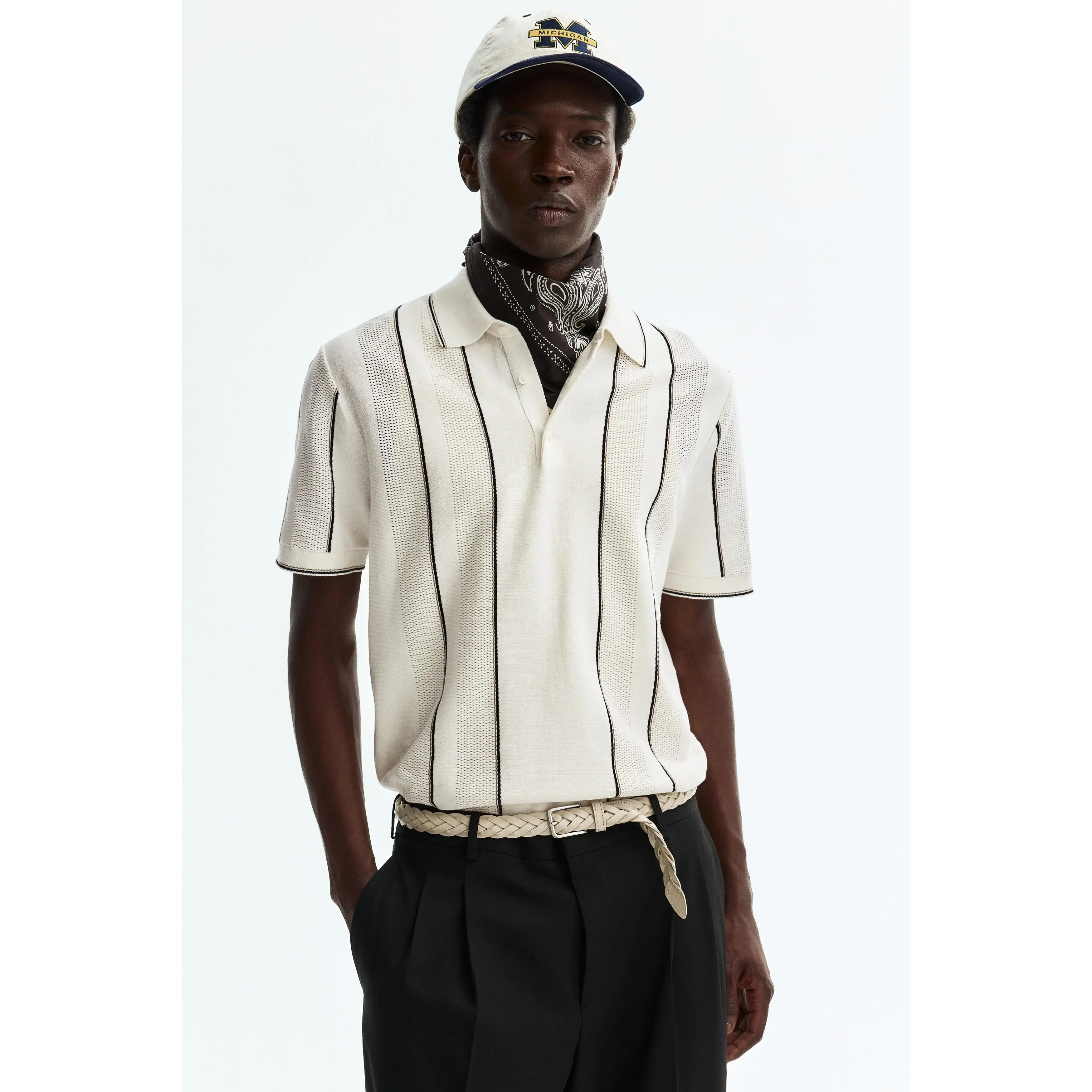 H&M Regular Fit Knitted cotton polo shirt