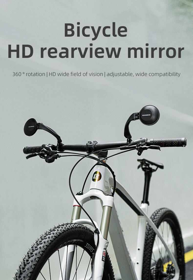 ROCKBROS Bicycle Handlebar Rear View Mirror Bike Cycling Wide Range Backsight Reflector Adjustable Left Right Bike Mirror