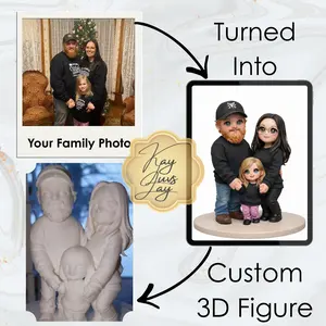 Custom Family Photo → 3D Printed Figurine | Personalized Keepsake