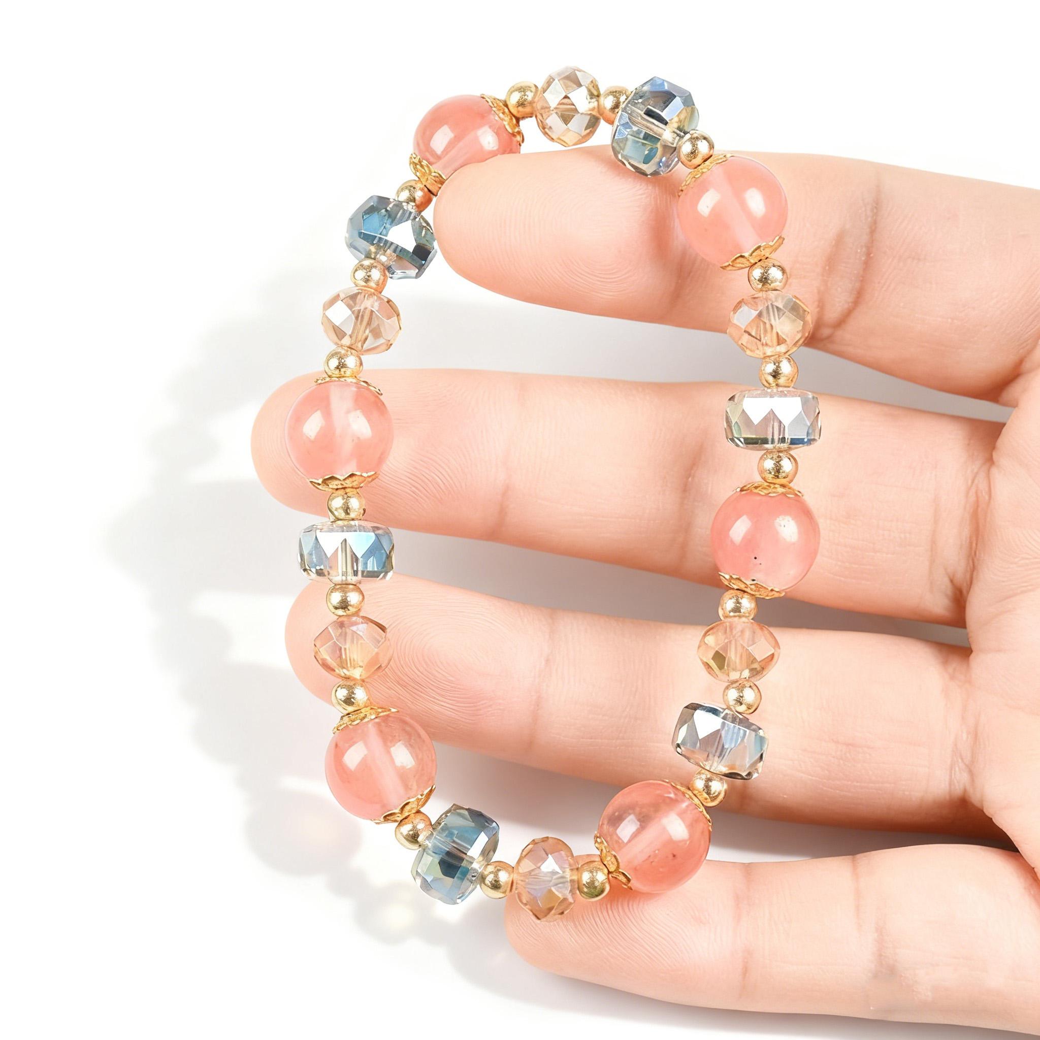 4 Pcs Exquisite Bohemian Beaded Bracelet - Tiger Eye, Obsidian, Jewelry for Banquet Party, and Gift for Her female couple bracelet fashion artificial bracelet daily wear party banquet elegant bohemian Colorblock Beaded Crystal Bracelet