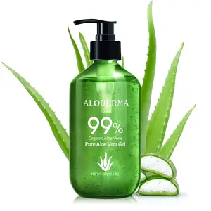 ALODERMA Pure Aloe Vera Gel Made with Organic Aloe within 12 Hours of Harvest, Natural, Lightweight & Non-Sticky for Face, Body, Hair, & Scalp, 10.6oz