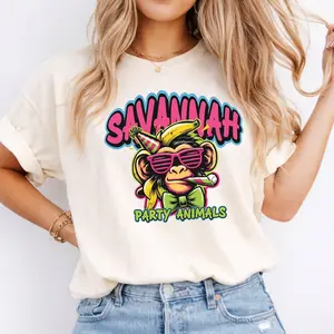 Comfort Colors Savannah Party Animals Shirt, Funny Baseball Banana Graphic Tee, Matching Banana T Shirt, Party Animals Baseball Season Shirt