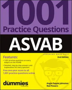 USED-Asvab: 1001 Practice Questions for Dummies (+ Online Practice) by Papple Johnston, Angie (Paperback)