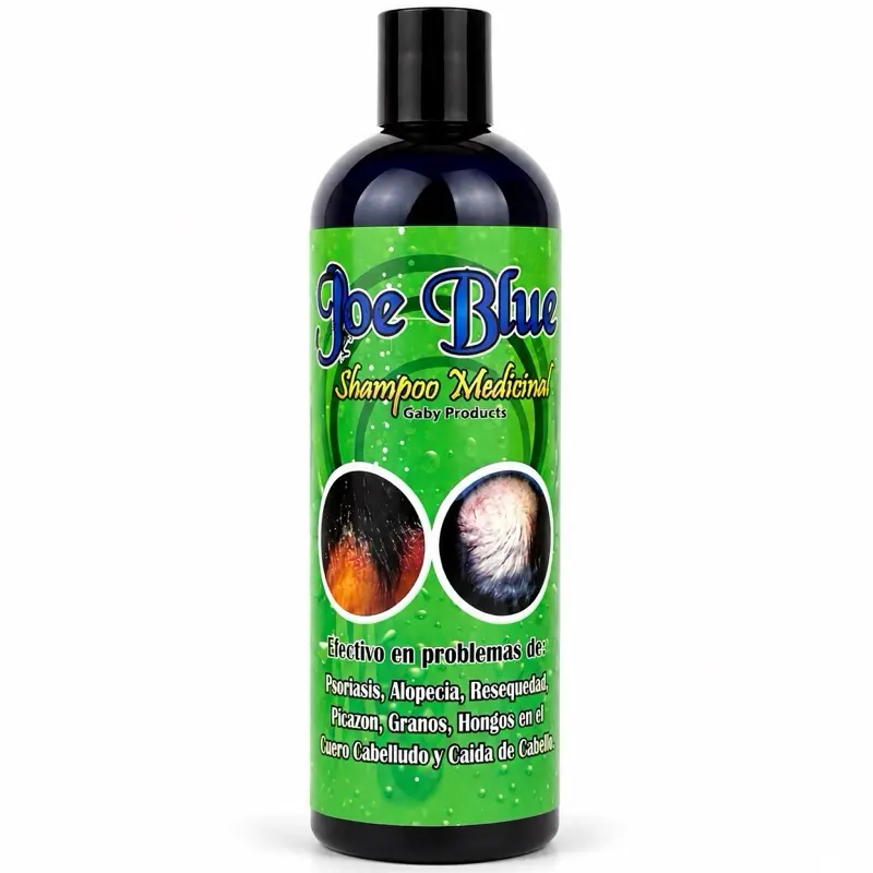 Joe Medicinal Blue Shampoo for Dandruff, Dry Scalp, and Hair Loss