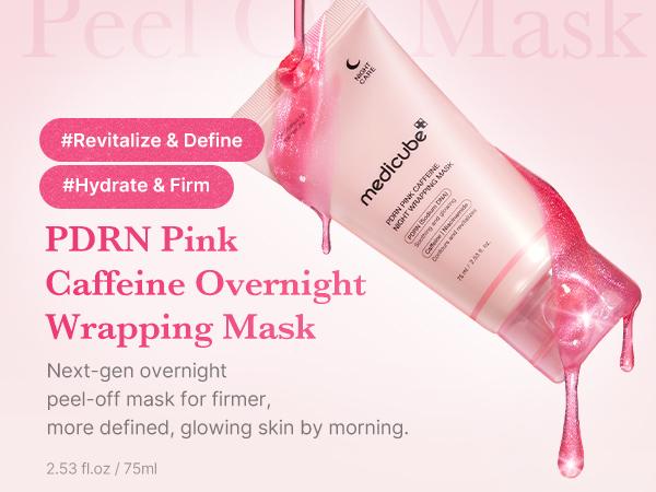 [medicube] PDRN Pink Caffeine Overnight Wrapping Mask : SLEEP, SHED, AND GLOW!