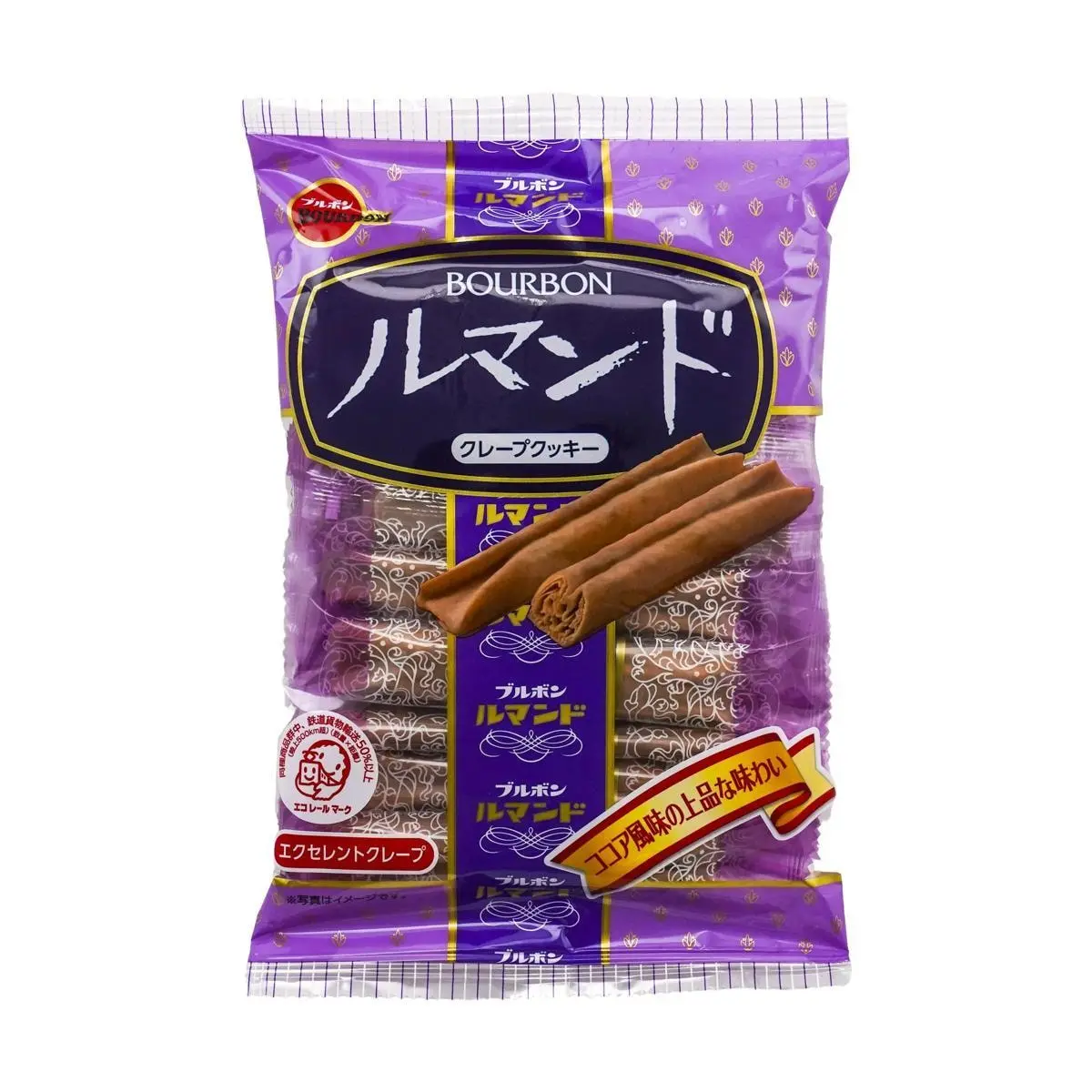 BOURBON Cocoa Rumando - Crispy Crepe Cookies, 3.13oz