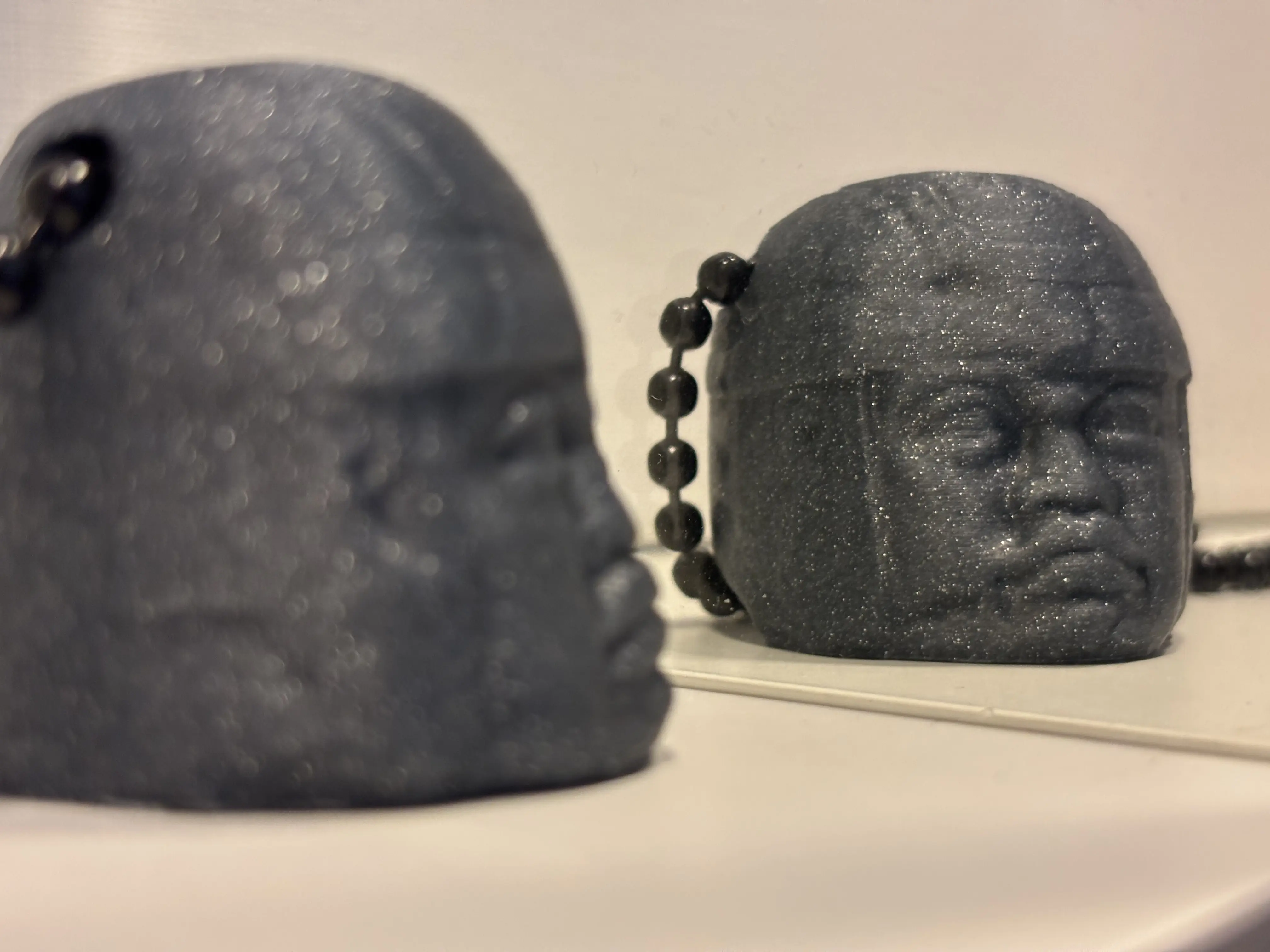 Grey Olmec Head Necklace 2