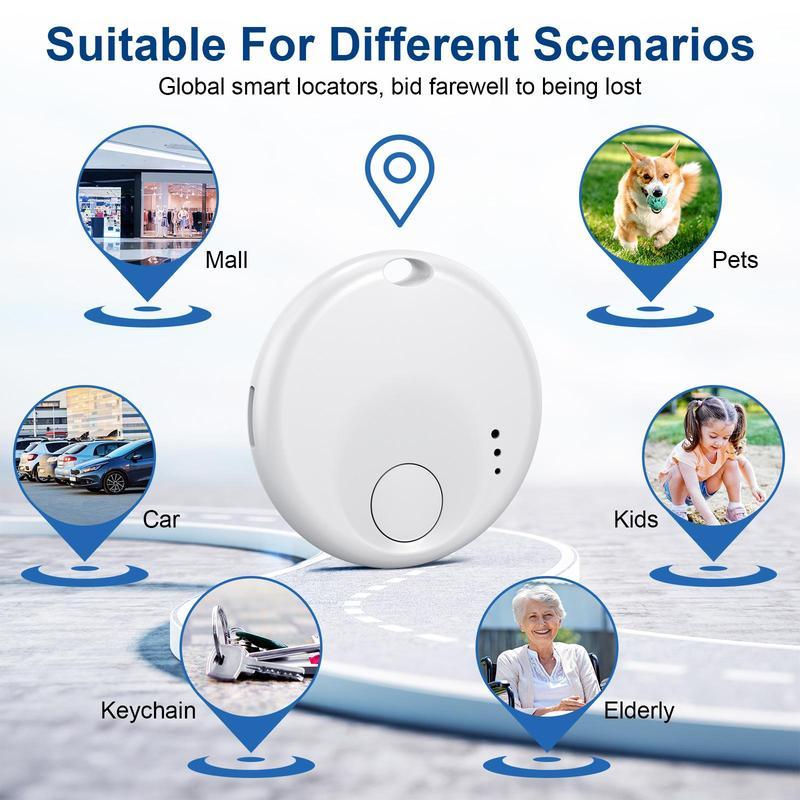 (iOS Only)Mini GPS Locator, Item Location Finder, 1 GPS Locator, Battery Powered Hidden Locator Unit Travel Gadgets Black（iOS Only）