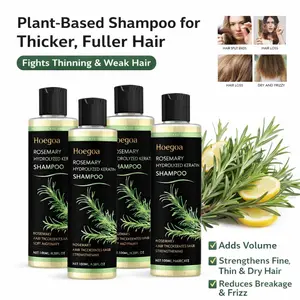 Rosemary Shampoo for Fine Thin Hair, Thickening & Strengthening Hair Care, Vitamin C & E Formula, Lightweight Moisture, Adds Body，Reduces Breakage, Adds Fullness & Shine, 100ml
