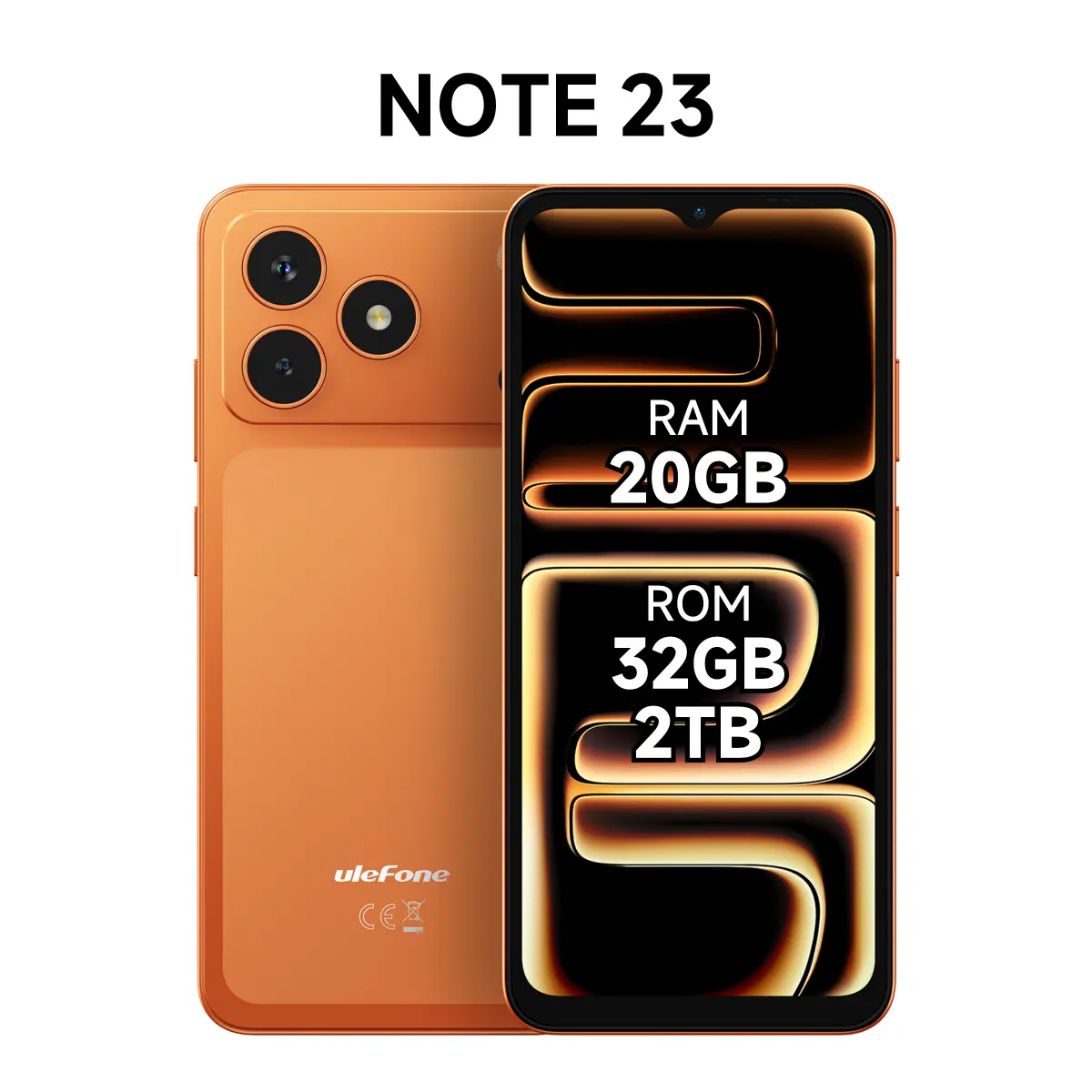 Ulefone Note 23 4G Unlocked Smartphone Cellphone, 6.56" 90Hz Large Display Mobile Phone, Android 16, 3GB+32GB RAM with 17GB Virtual RAM, T7100 Octa-Core Unisoc Chip, 2TB Expandable ROM, 5000mAh Battery, Triple Sim 3-Card Slot, Face Unlock, USB-C