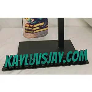 Custom 3D Printed Name Plate | Hand-Painted Lettering | Personalized Desk & Content Creator Display