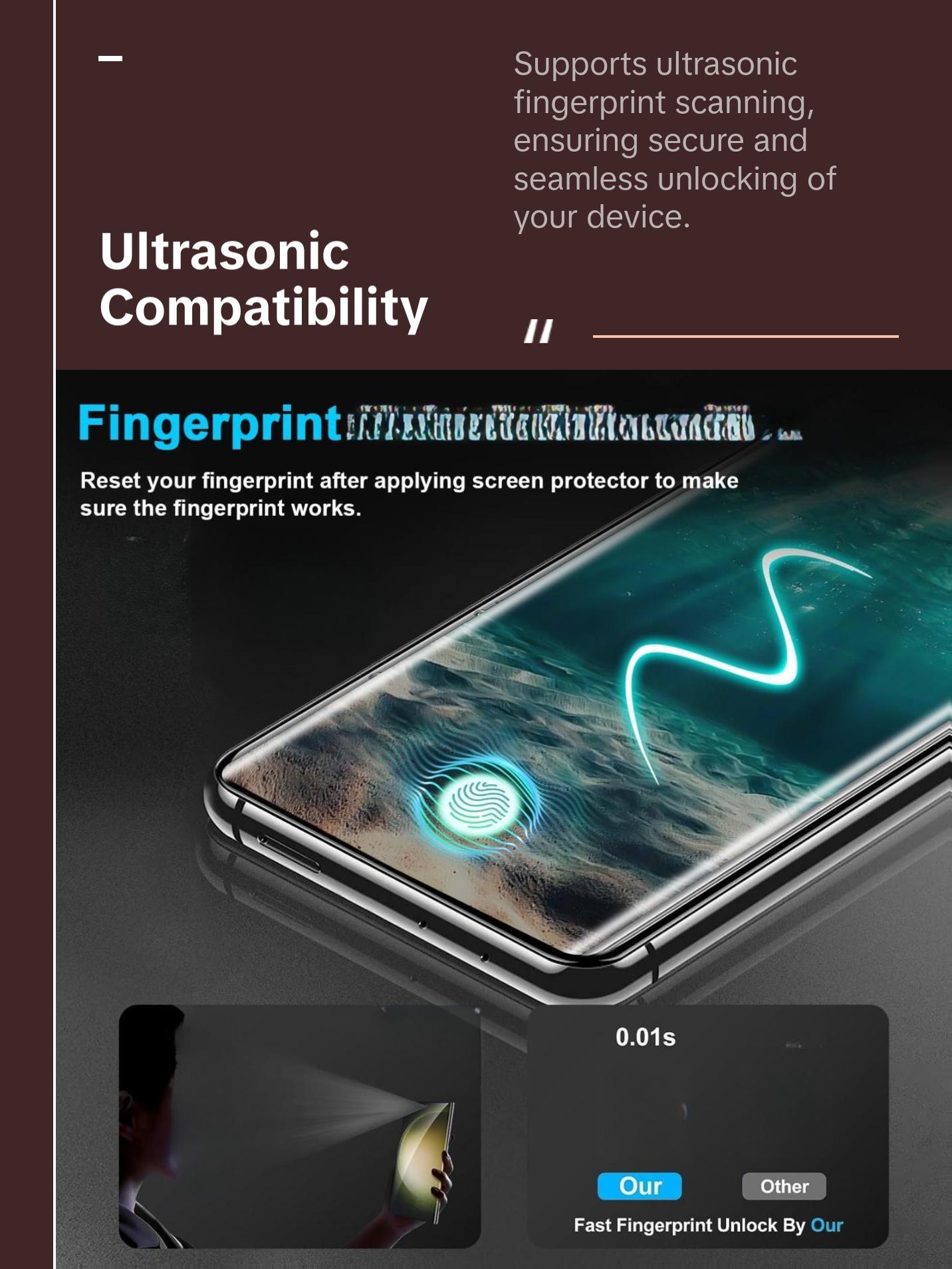 [2+2 Pack] Galaxy S21 Ultra Screen Protector Tempered Glass for Samsung Galaxy S21 Ultra 5G, Ultrasonic Fingerprint Compatible,3D Curved,HD Clear with 9H Tempered Glass Camera Lens Protector Shockproof Automatic