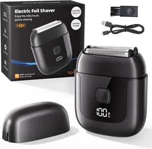 Electric Foil Shavers for Men: Mini Electric Razor with 3 Floating Blades, IPX7 Waterproof Foil Shaver, USB-C Rechargeable Shavers for Men with Travel Lock, Compact Grooming Gift for Home & Travel