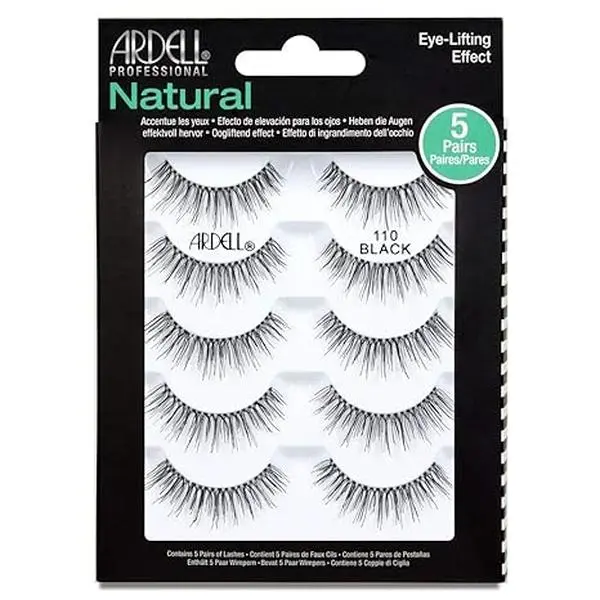 Ardell Natural 110, 6 pair False Eyelashes for Eye-Lifting Effect Lightweight