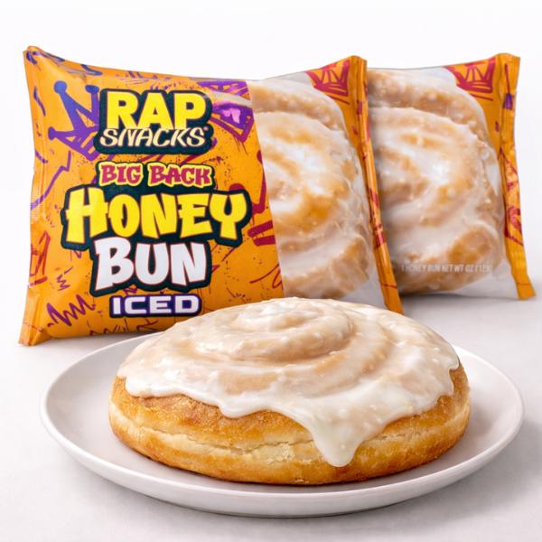 Rap Snacks Big Back Honey Buns – Strawberry, Lemon, Glazed, Iced, and Birthday Cake Soft Fluffy Pastries with Bold Flavor