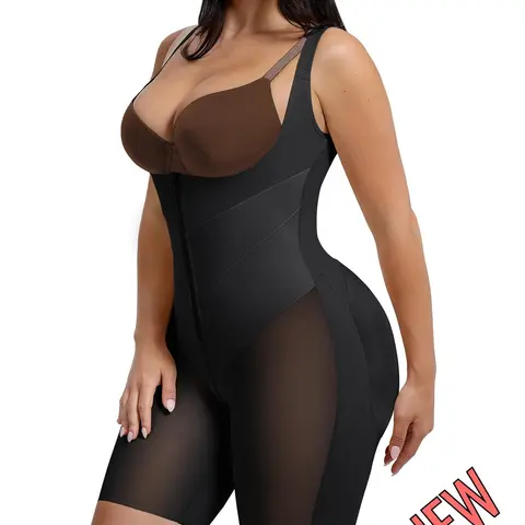 FeelinGirl #Live Feelvibe V-shaped Fajas Colombianas Moldeadoras Booty Lifting Shapewear U-Scoop Back Faja Body Shaper with Zipper Crotch