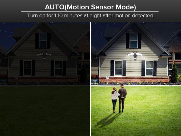 SANSI Super Bright 54W LED Security Lights Motion Sensor Flood Light Outdoor, 7000LM, 700W Equiv 5000K IP65 Waterproof, 4 Head Dusk to Down Floodlight for Garage, Yard, Porch,Hardwired Upgraded Energy Efficient Sidewalk Driveways Patio SANSI Super Bright 54W LED Security Lights Motion Sensor Flood Light Outdoor, 7000LM, 700W Equiv 5000K IP65 Waterproof, 4 Head Dusk to Down Floodlight for Garage, Yard, Porch,Hardwired Upgraded Energy Efficient Sidewalk Driveways Patio