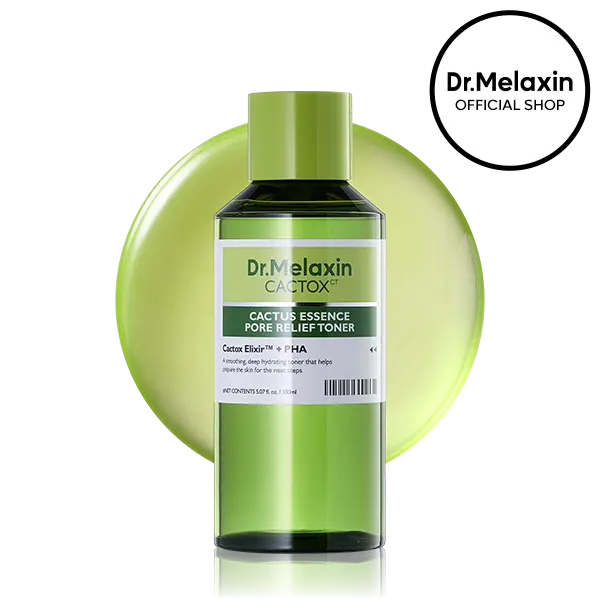 [Dr.Melaxin Official] CACTOX Essence Pore Relief Toner with Cactus Cooling for Rough Skin Texture & Dehydrated Pore Care