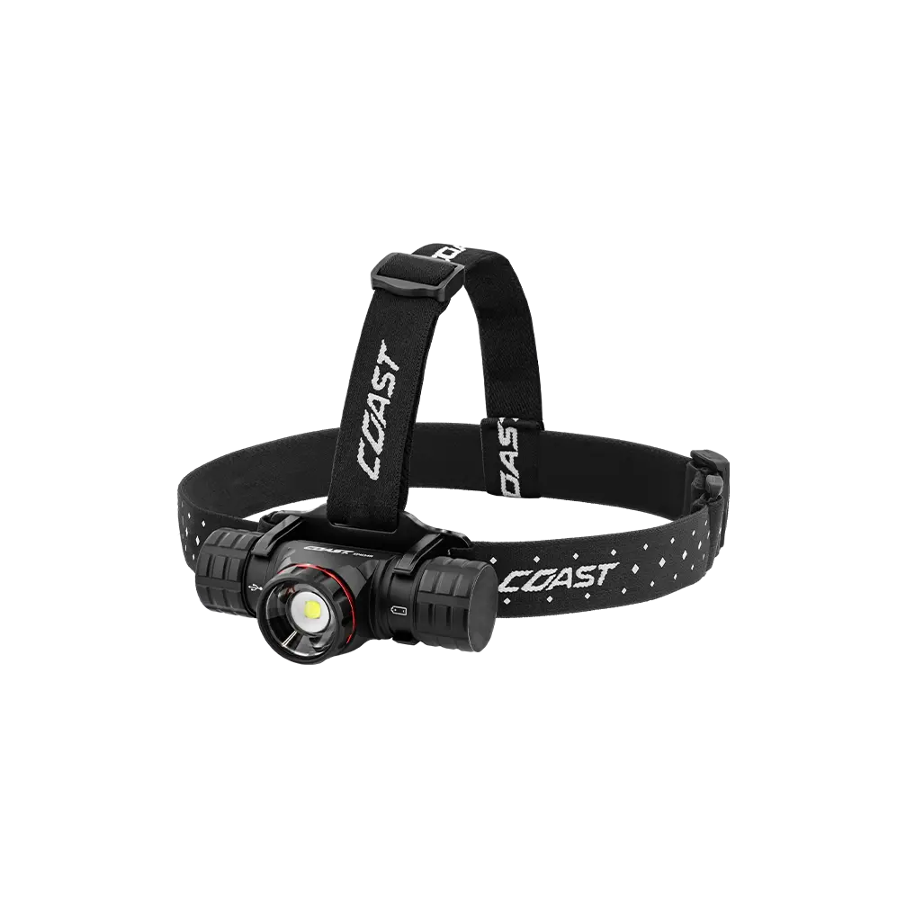 COAST® XPH34R 2075 Lumen USB-C Rechargeable-Dual Power LED Headlamp with PURE Beam® Twist Focus™ and Magnetic Base, High Powered Headlamp 
