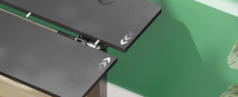 Furnest Furniture Indoor Furniture Desk Electric Adjustable Height Standing Desk - Sit to Stand Up Desk with Splice Board, Rising Home Office Computer Table with 2 Hook and Wire Hole for Home and Work