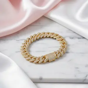 Hip Hop D Color Diamond Option Cuban Bracelet