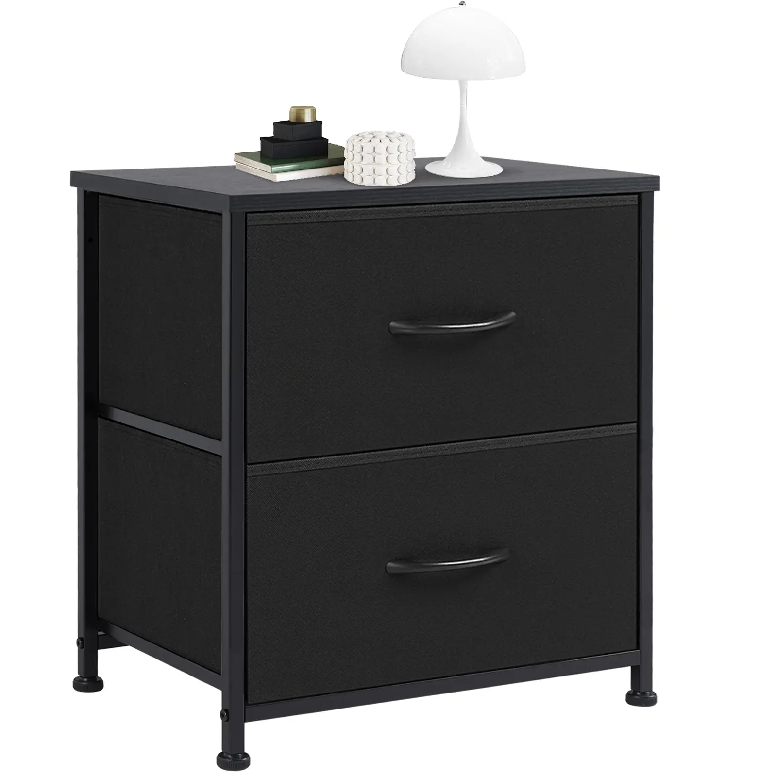 Small Fabric 2-Drawer Bedside Cabinet - Modern Bedside Table, Bedroom Nightstands, Dresser for Bedroom, Apartment Furniture, Space-Saving Storage Solution, Ideal Home Gift