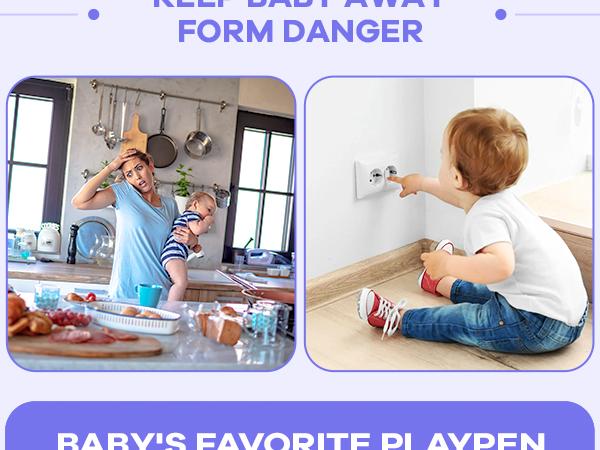 Baby Playpen, Indoor and Outdoor Playard, Play Pens for Kid Activity Center, Sturdy Safety Baby Fence with Breathable Mesh for Toddler playpen