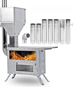 GREEN STOVE Hori 5 Max Pellet Hot Tent Stove Multi-Functional Outdoor Camping Stove With Oven