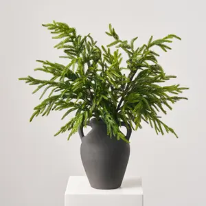 Norfolk Pine Extra Large Full Branch Spray Faux Winter Greenery Stem - 40"