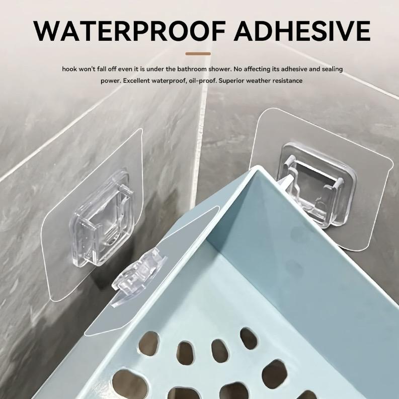 10 Pairs Double Sided Adhesive Wall Hooks, Minimalist Buckle Self Adhesive Hooks, Punch-free Storage Hooks Organiser 10Pcs Plastic Installation Mount Room Hangable