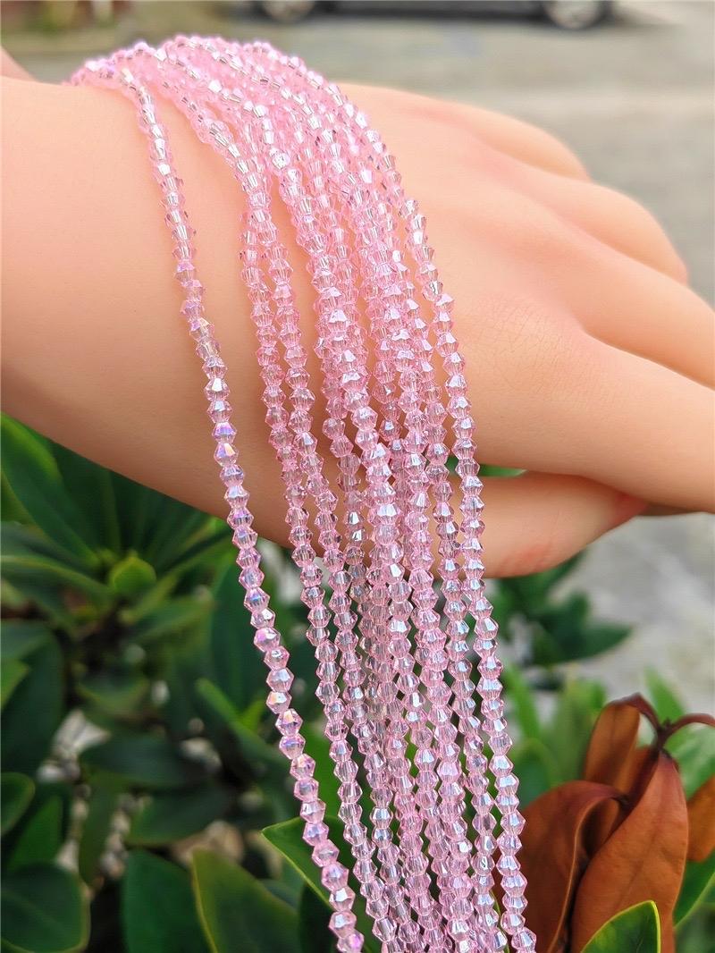 【C004】4mm Crystal glass bicone beads Pointed Beads Diamond faceted Beads DIY Jewelry Bracelet Accessories Loose Beads Beading Making