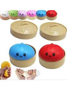Expressive Big Dumpling Squishy - Blind Box, Mysecret Bun Fidget Toy, Soft TPR Material, Stress Relief, Unboxing Surprise, Random Style per Pack.Valentine's Day and Easter gifts, suitable for children to exchange gifts