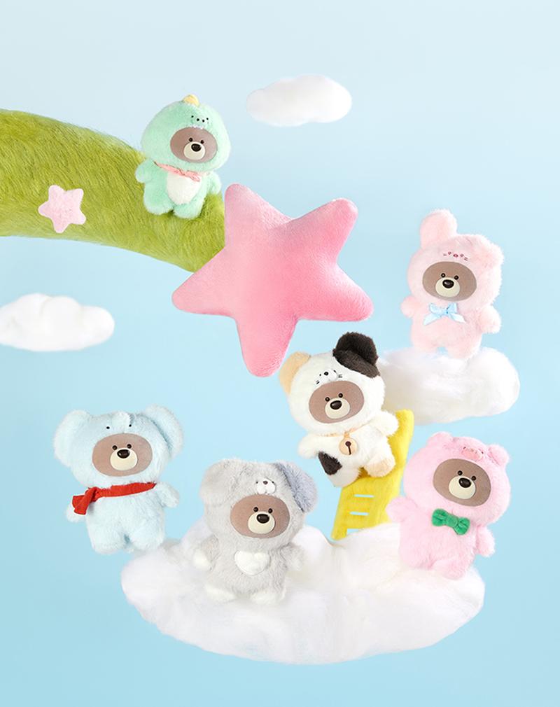 MINISO Inspired Gifft Bear Lucky Keychain Blind Box- Cute Mascot Accessory, Perfect Gift for Fans,Cute Collectible for Friends Children Kids,Christmas Gift/Birthday Gift/New Year Gift,Reborn Baby Doll ,Kid Gifts,Gifts for Kids