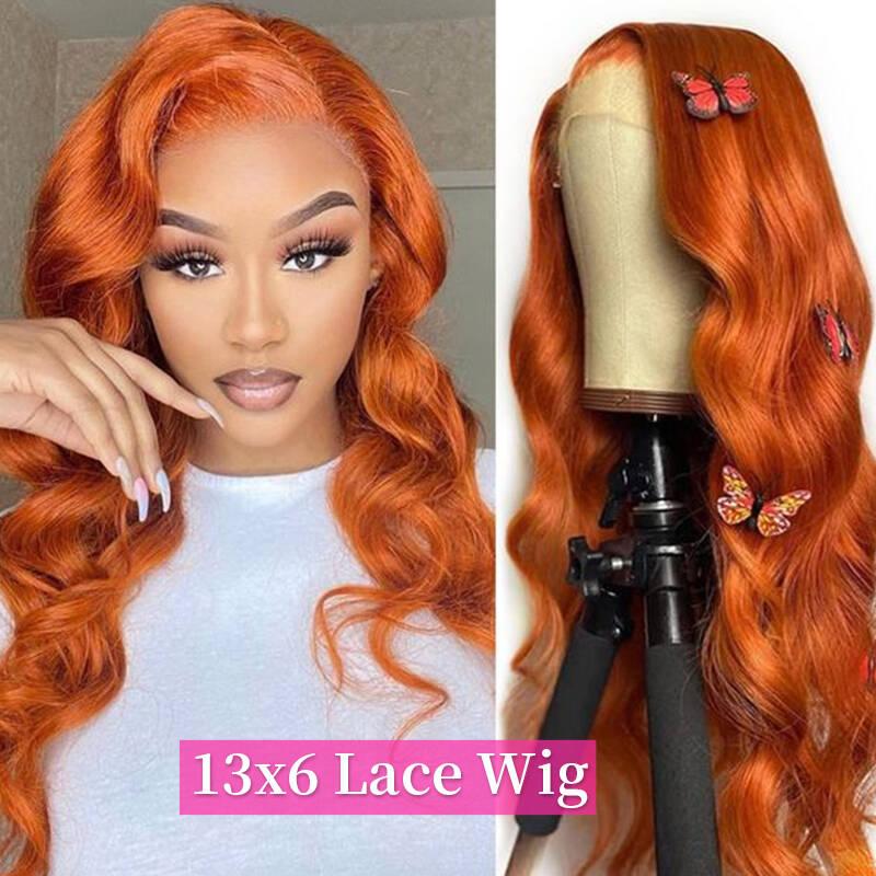 Bling Hair Body Wave 28 30Inch Reddish Brown Lace Front Wig Human Hair Wigs For Women Brazilian 13X4 13x6 Burnt Orange Transparent Lace Frontal Human Hair Wig 180Density TikTokShopBlackFriday