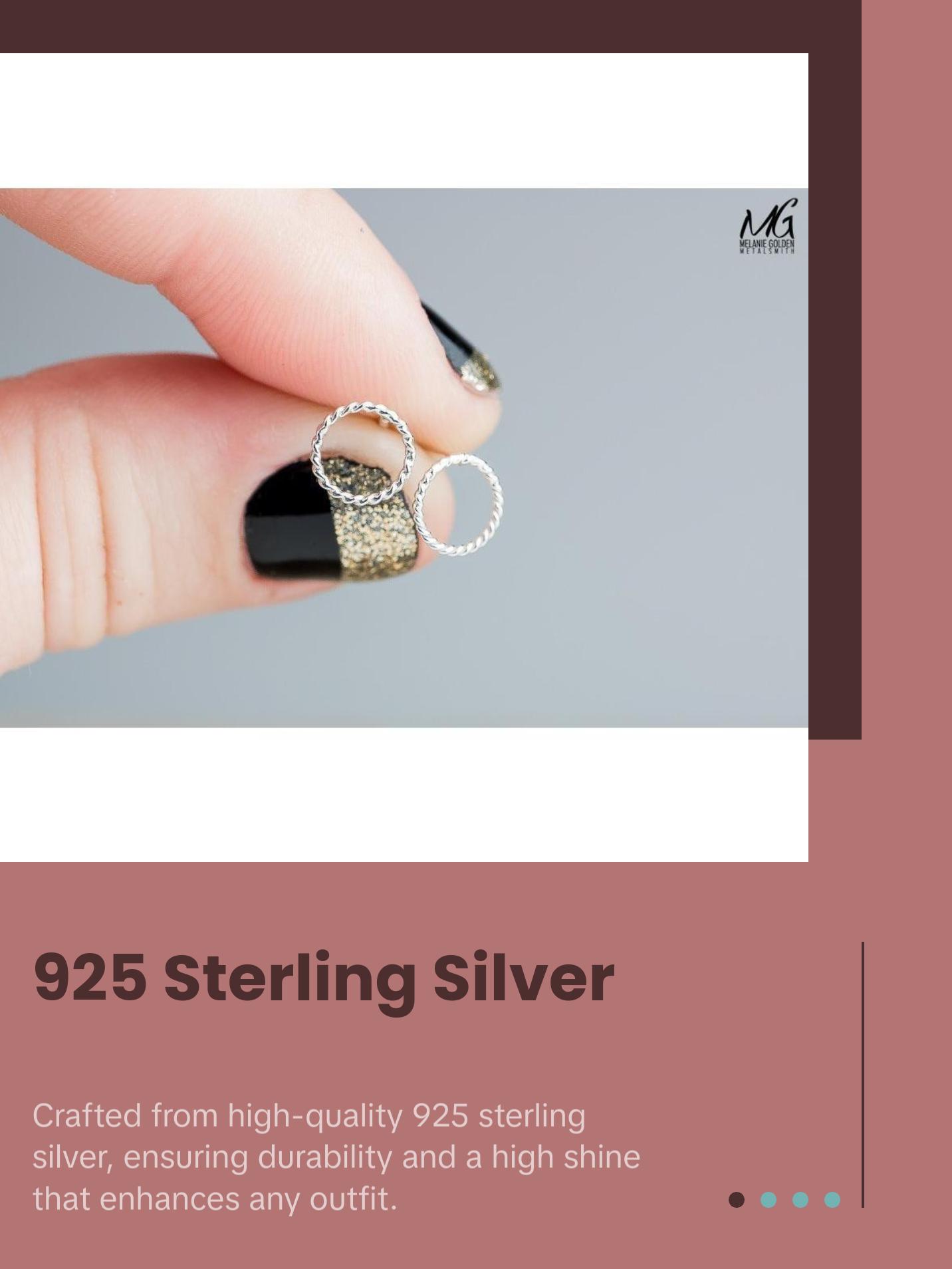 Braided Rope Open Circle Stud Earrings