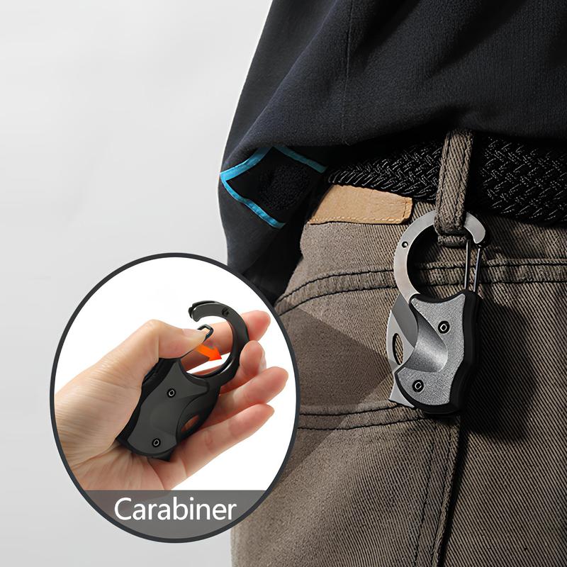 VAYWET Pocket Small Knife For Men Women Cool Folding Knife Box Cutter, EDC Toy Knives for Everyday Carry, Carabiner Mini Keychain Utility Knife Ideal Anniversary Birthday Christmas Gifts Gadgets Stocking Stuffers Box Cutter Outdoor Camping Fishing Hiking