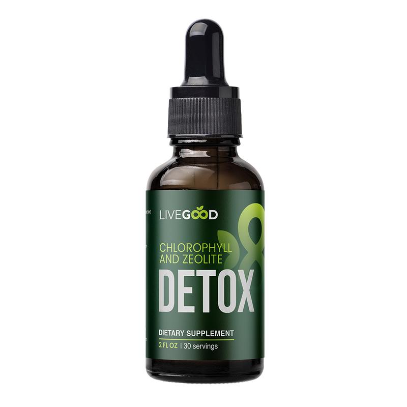 LiveGood Chlorophyll & Zeolite Detox – Liquid Cellular Cleanse for Natural Energy, Digestion & Skin Health | Vegan, Non-GMO, Gluten-Free | 2 fl oz (30 Servings)